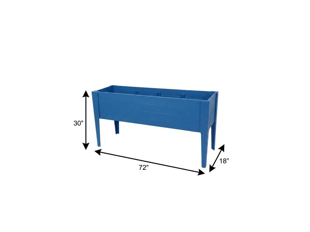 Black Heavy Duty Plastic Rectangular Raised Garden Bed - 30 X 72-inch