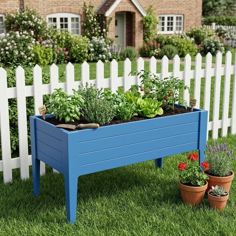 Black Heavy Duty Plastic Rectangular Raised Garden Bed - 30 X 72-inch