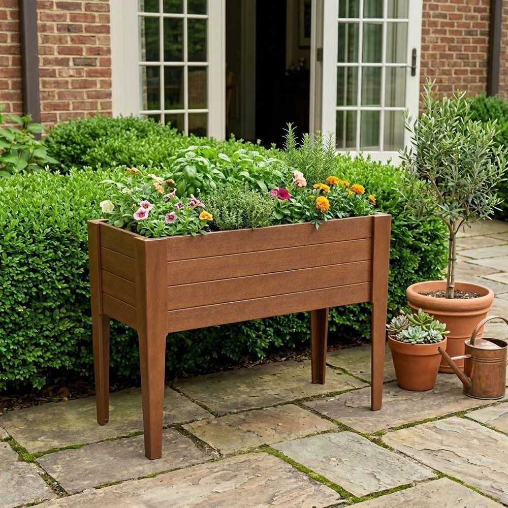 Black Heavy Duty Plastic Rectangular Raised Garden Bed - 30 X 72-inch