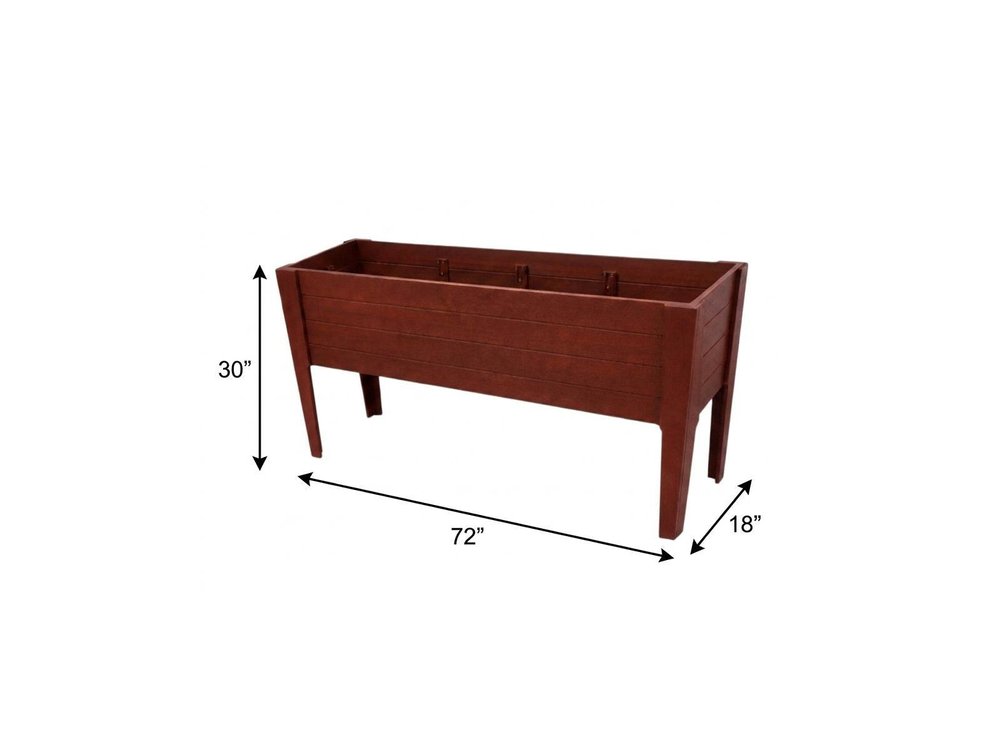 Black Heavy Duty Plastic Rectangular Raised Garden Bed - 30 X 72-inch