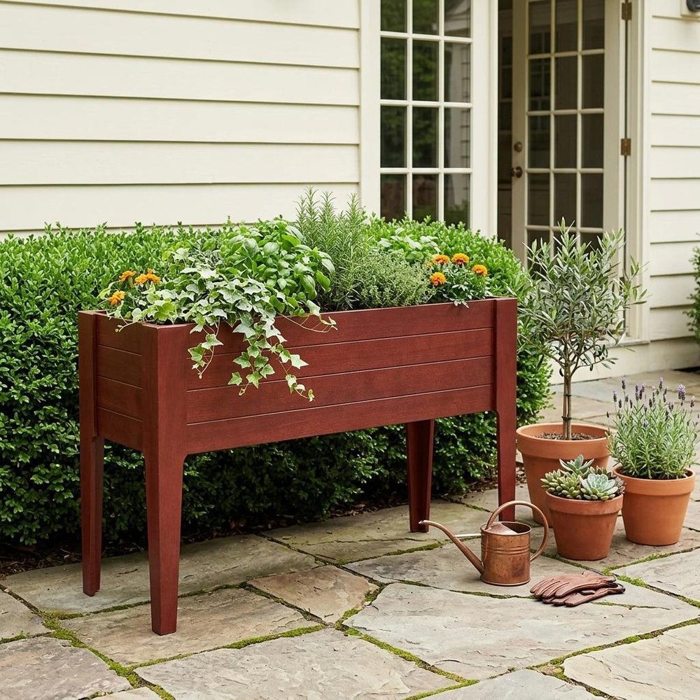 Black Heavy Duty Plastic Rectangular Raised Garden Bed - 30 X 72-inch