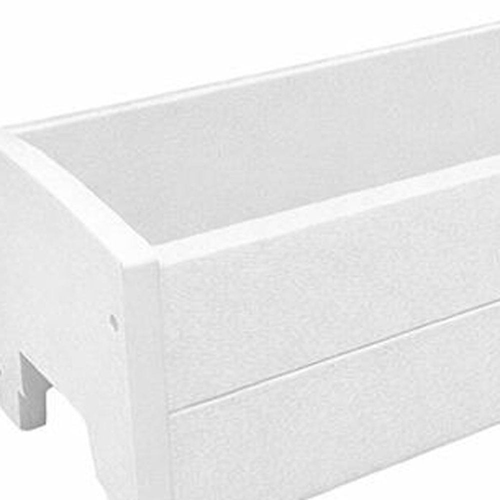 Black Heavy Duty Plastic Rectangular Railing Planter - 8 X 24-inch