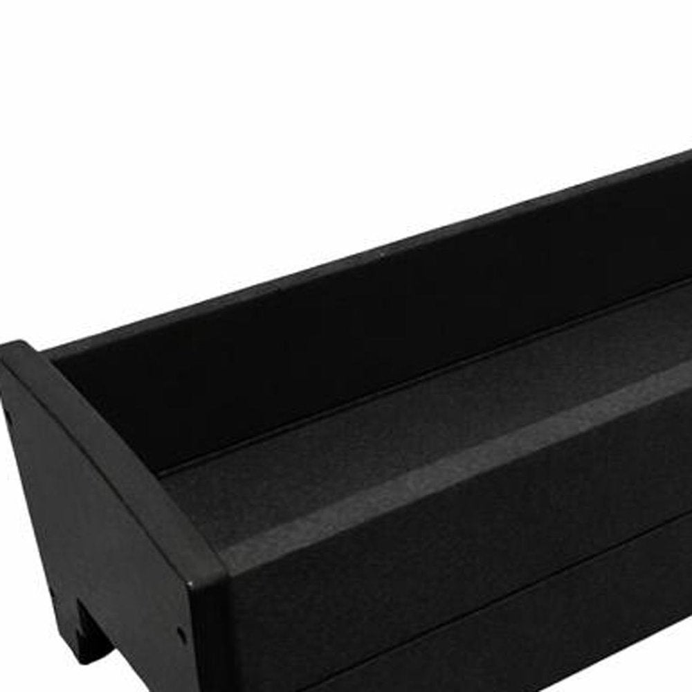 White Heavy Duty Plastic Rectangular Railing Planter - 8 X 36-inch