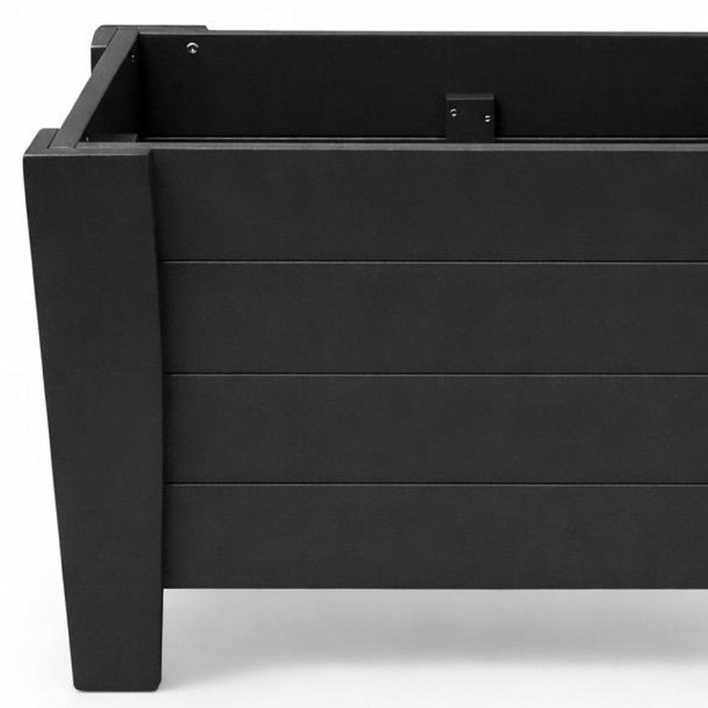 Black Heavy Duty Plastic Square Planter Box - 20 X 24-inch