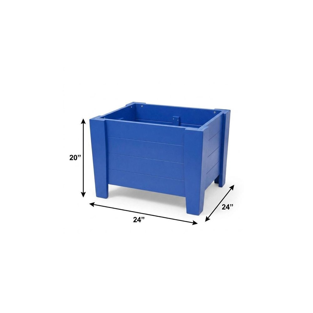Black Heavy Duty Plastic Square Planter Box - 20 X 24-inch