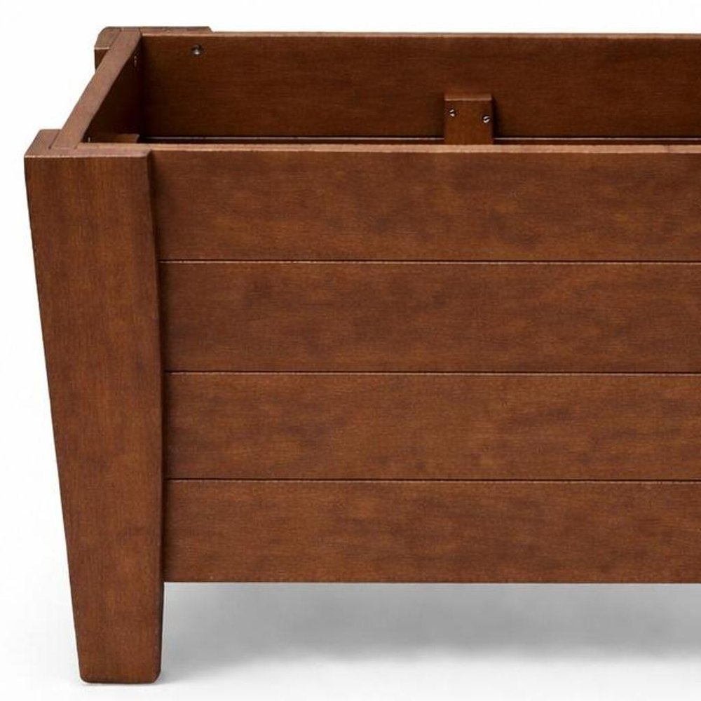 Black Heavy Duty Plastic Square Planter Box - 20 X 24-inch