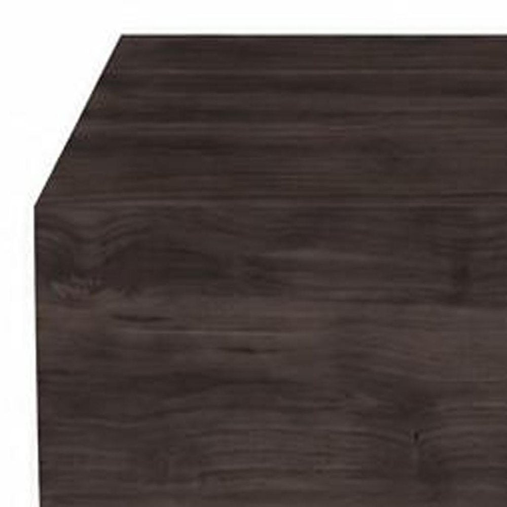 Set of Two 16 Dark Brown Wood One Drawer Floating Nightstand