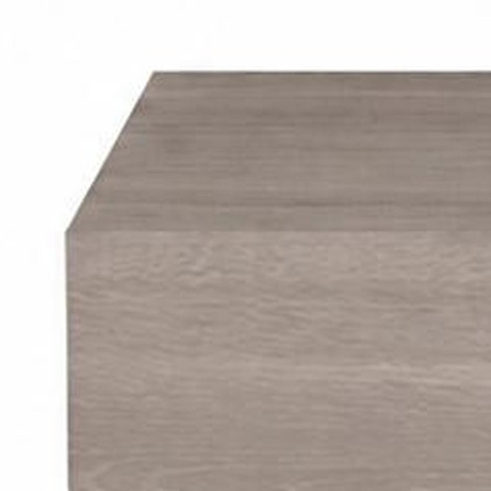 Set of Two 16 Gray Wood One Drawer Floating Nightstand