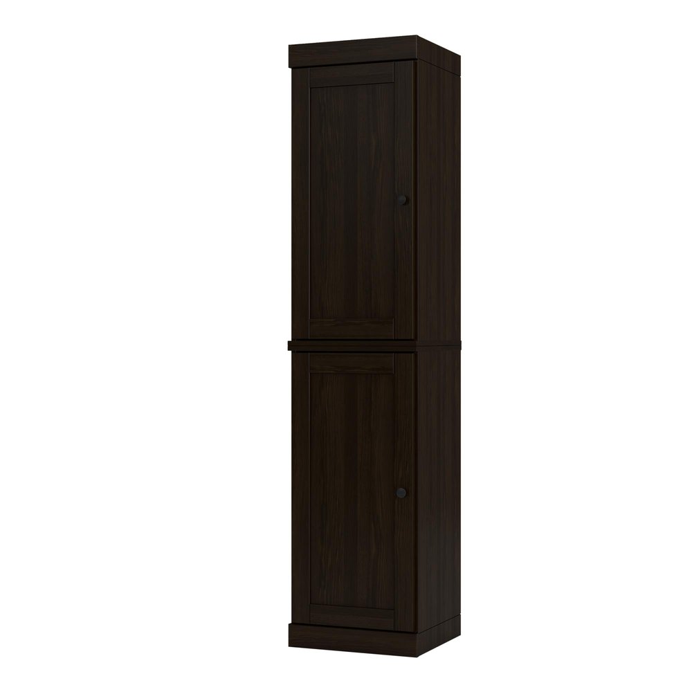 Espresso Solid Wood Two Door Pantry or Storage Closet - 72-inch
