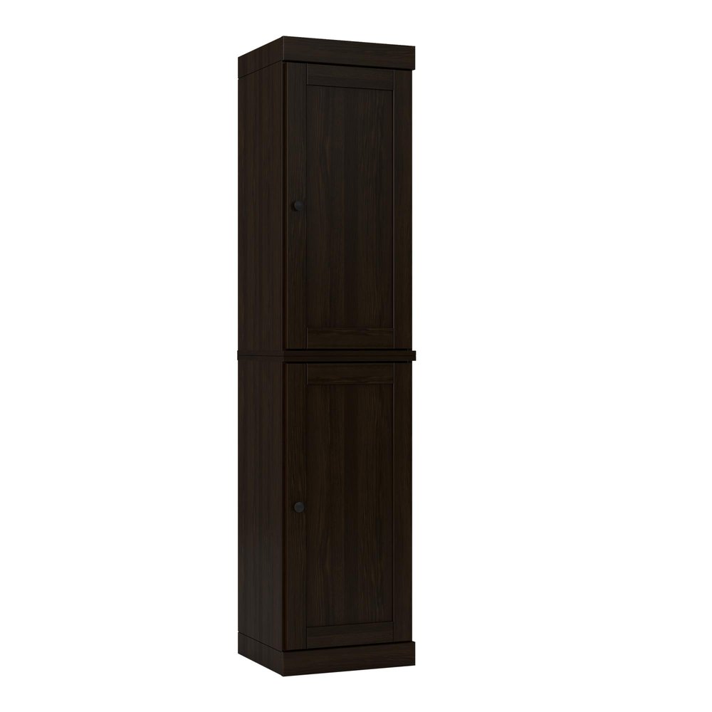 Espresso Solid Wood Two Door Pantry or Storage Closet - 72-inch