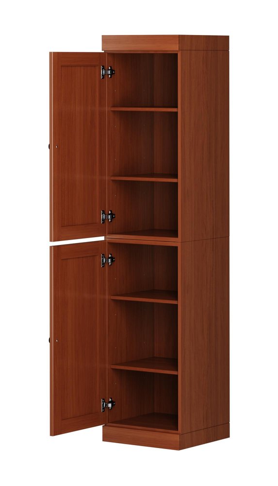 Coffee Solid Wood Two Door Pantry or Storage Closet - 72-inch