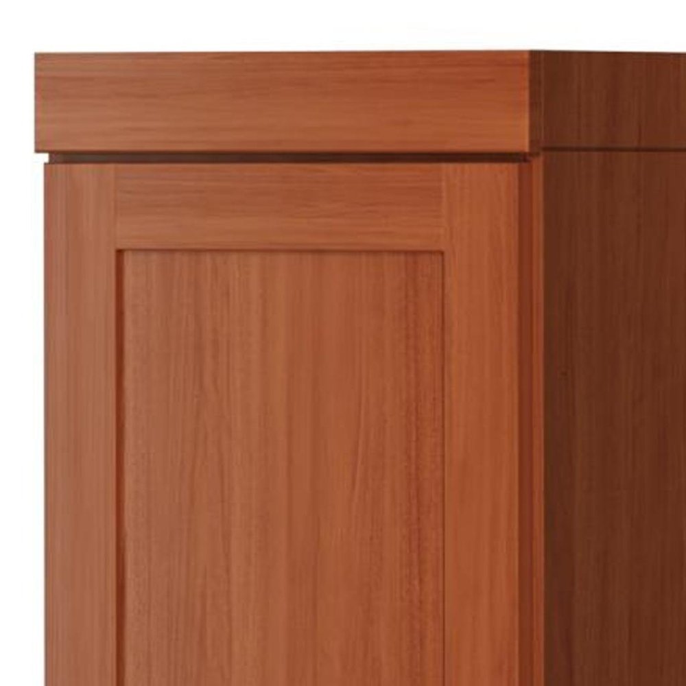 Coffee Solid Wood Two Door Pantry or Storage Closet - 72-inch