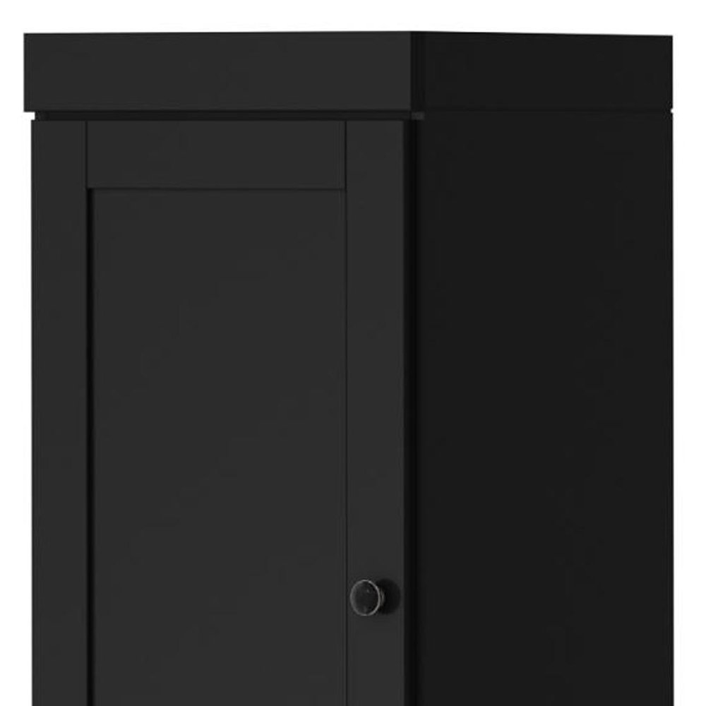 Black Solid Wood Two Door Pantry or Storage Closet - 72-inch