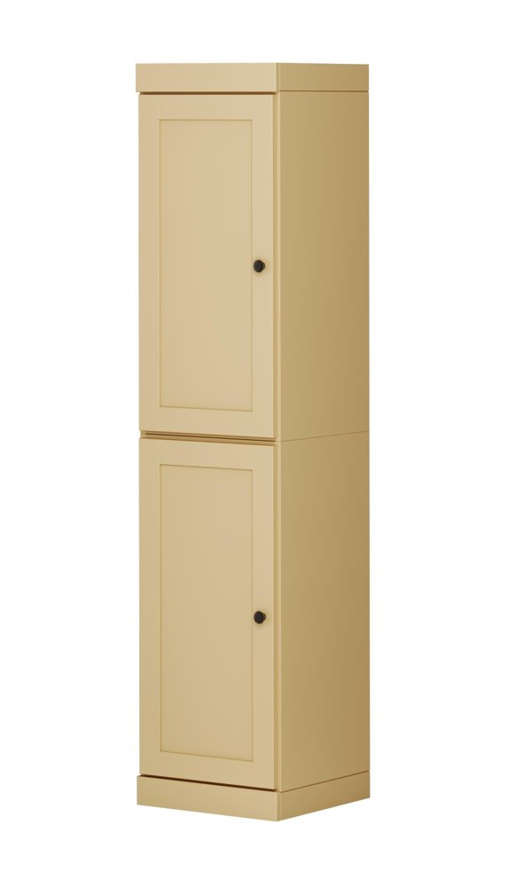 Yellow Solid Wood Two Door Pantry or Storage Closet - 72-inch