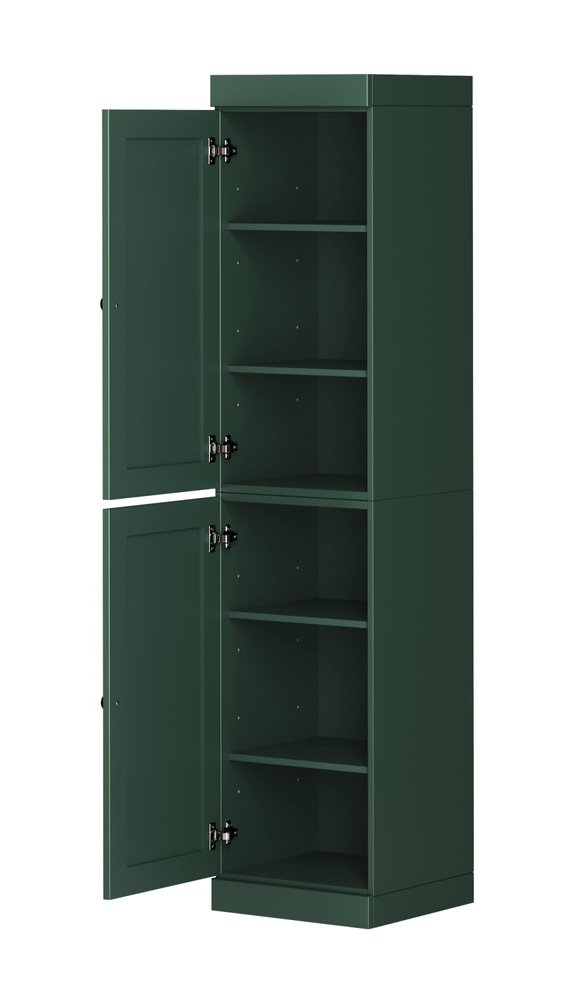 Green Solid Wood Two Door Pantry or Storage Closet - 72-inch
