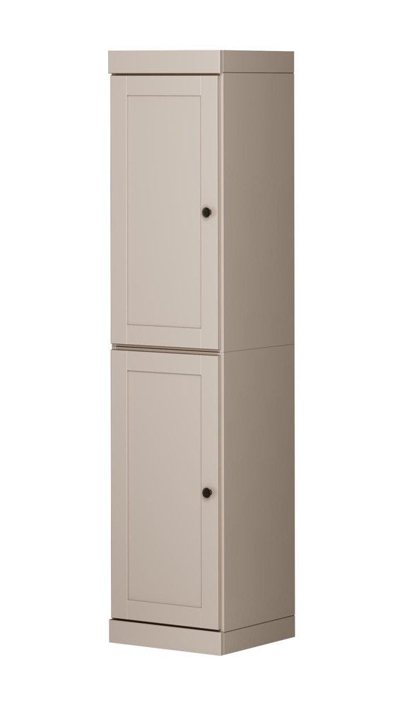 Beige Solid Wood Two Door Pantry or Storage Closet - 72-inch