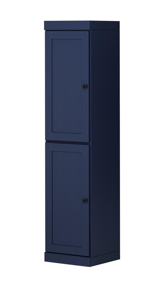 Navy Blue Solid Wood Two Door Pantry or Storage Closet - 72-inch