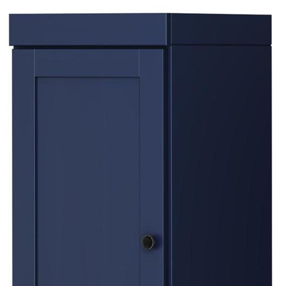 Navy Blue Solid Wood Two Door Pantry or Storage Closet - 72-inch