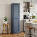 French Blue Solid Wood Two Door Pantry or Storage Closet - 72-inch