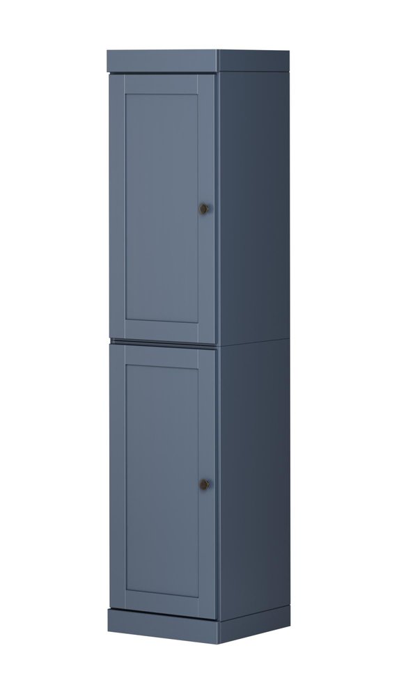 French Blue Solid Wood Two Door Pantry or Storage Closet - 72-inch
