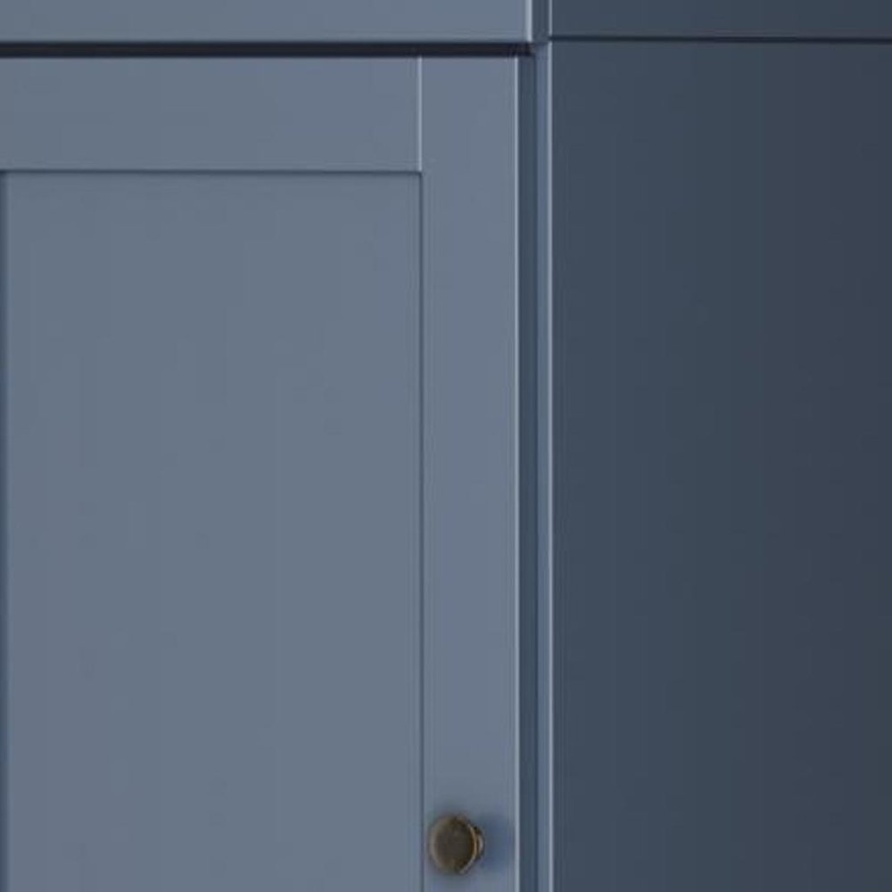 French Blue Solid Wood Two Door Pantry or Storage Closet - 72-inch