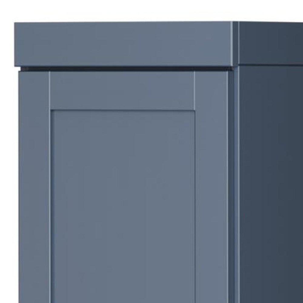 French Blue Solid Wood Two Door Pantry or Storage Closet - 72-inch