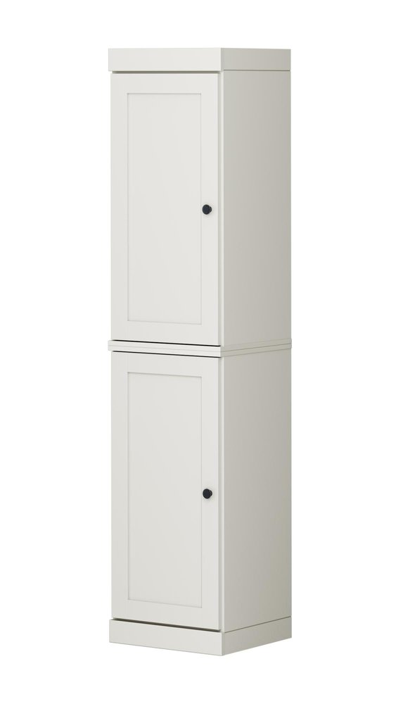 Off White Solid Wood Two Door Pantry or Storage Closet - 72-inch