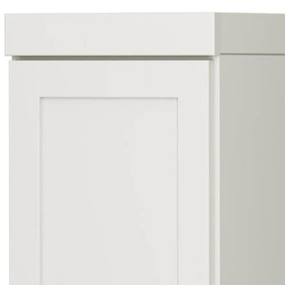 Off White Solid Wood Two Door Pantry or Storage Closet - 72-inch