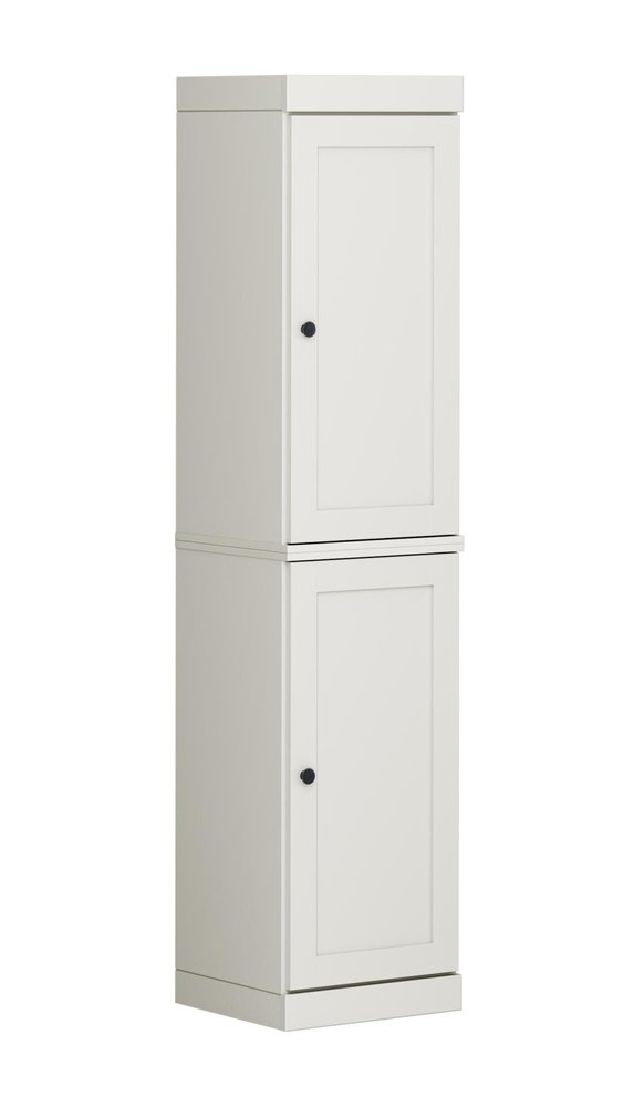 Off White Solid Wood Two Door Pantry or Storage Closet - 72-inch