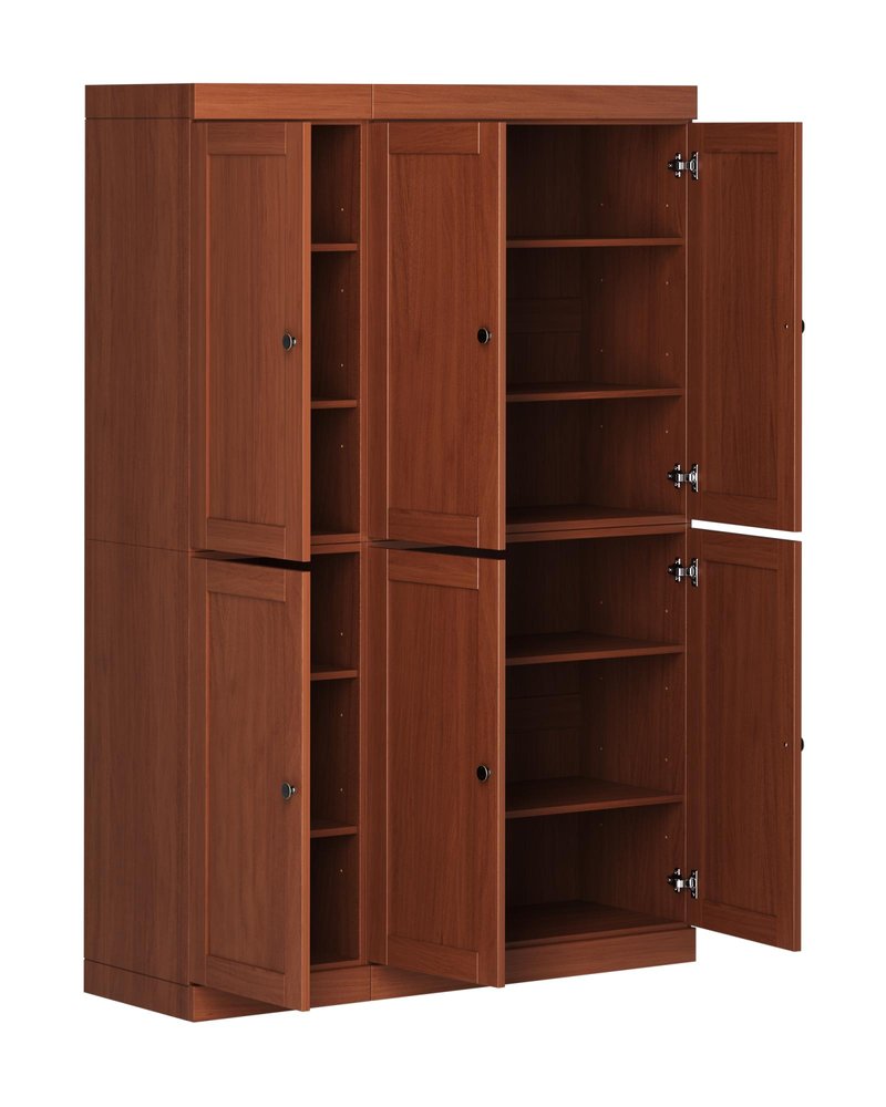 Coffee Solid Wood 8 Pantry or Storage Closet - 72-inch