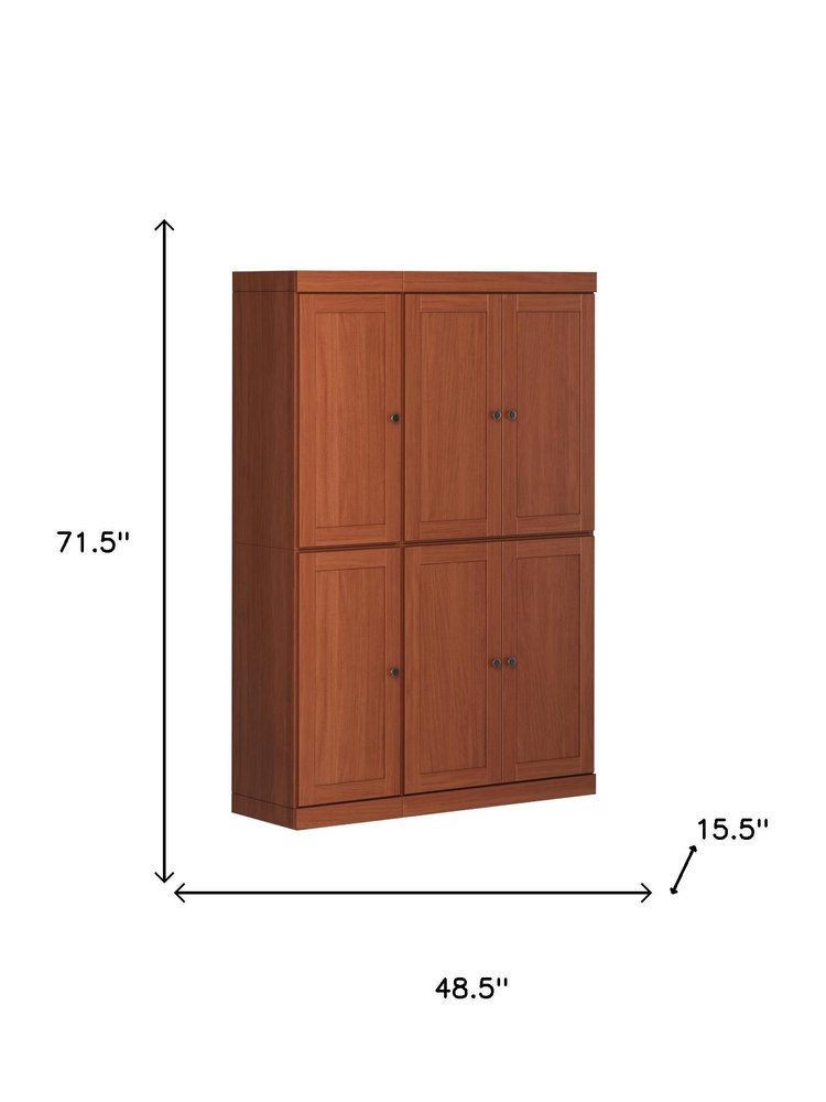 Coffee Solid Wood 8 Pantry or Storage Closet - 72-inch