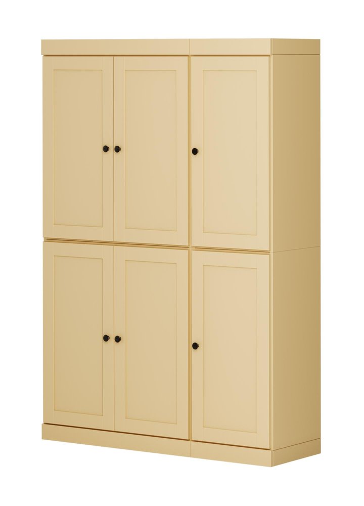 Yellow Solid Wood 8 Pantry or Storage Closet - 72-inch