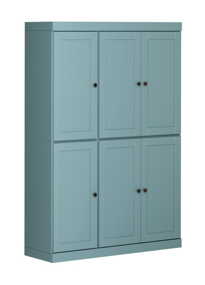Aqua Solid Wood 8 Pantry or Storage Closet - 72-inch