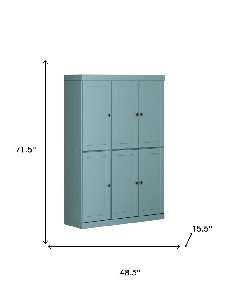 Aqua Solid Wood 8 Pantry or Storage Closet - 72-inch