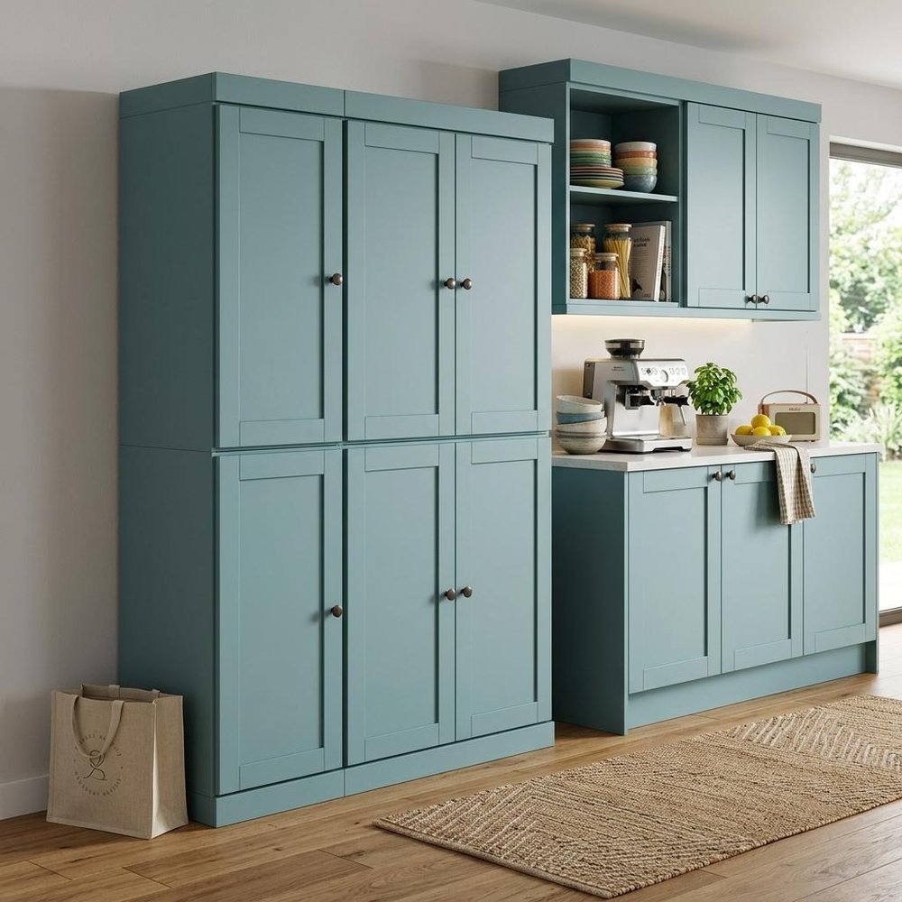 Aqua Solid Wood 8 Pantry or Storage Closet - 72-inch