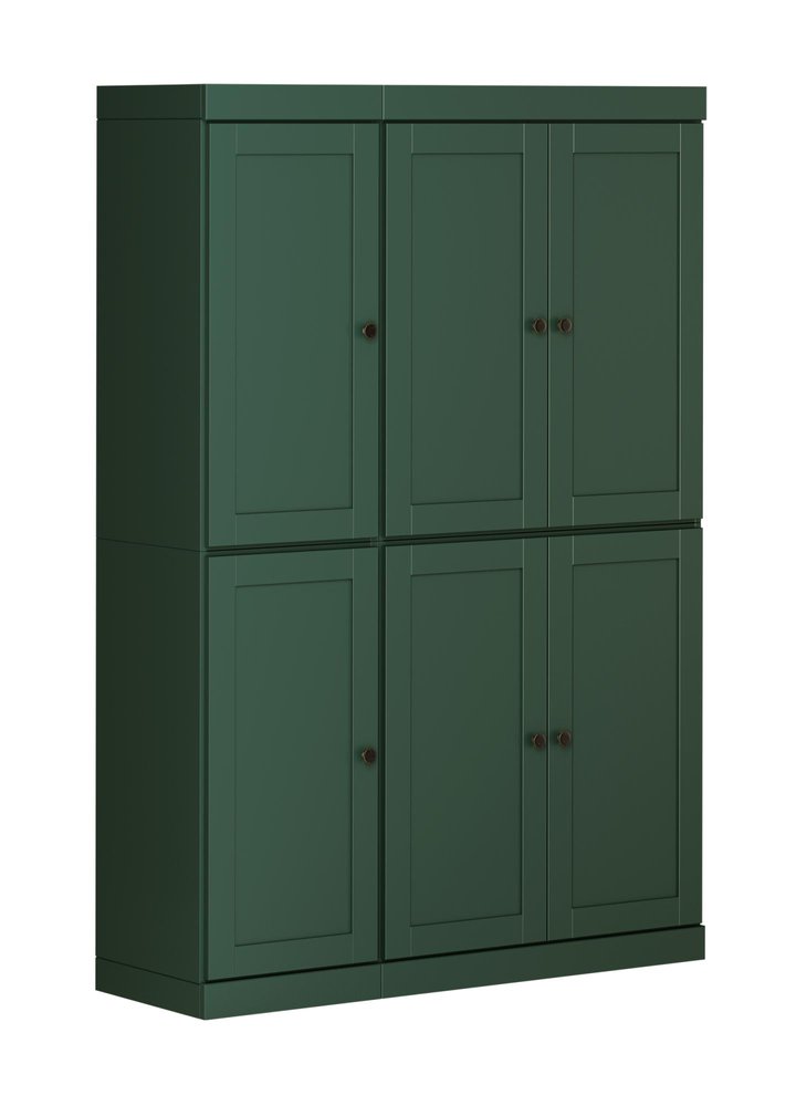 Green Solid Wood 8 Pantry or Storage Closet - 72-inch