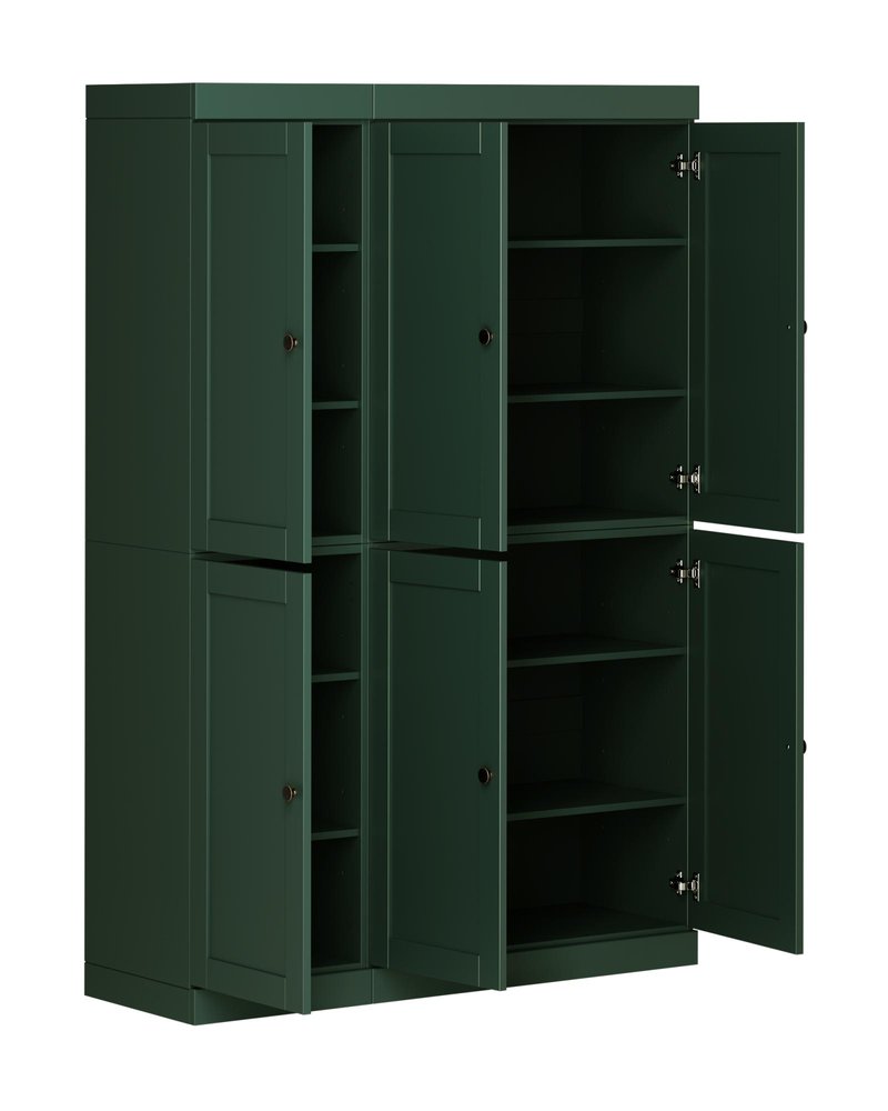 Green Solid Wood 8 Pantry or Storage Closet - 72-inch