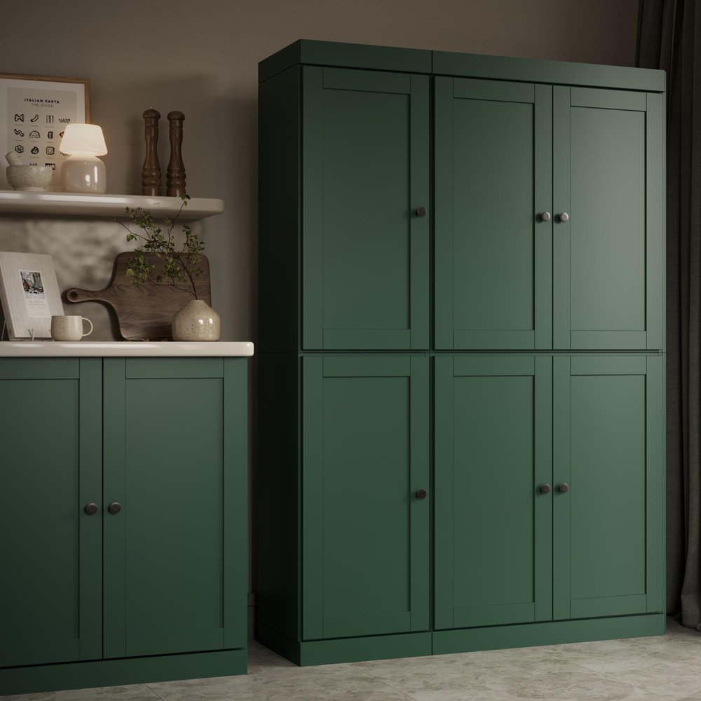 Green Solid Wood 8 Pantry or Storage Closet - 72-inch