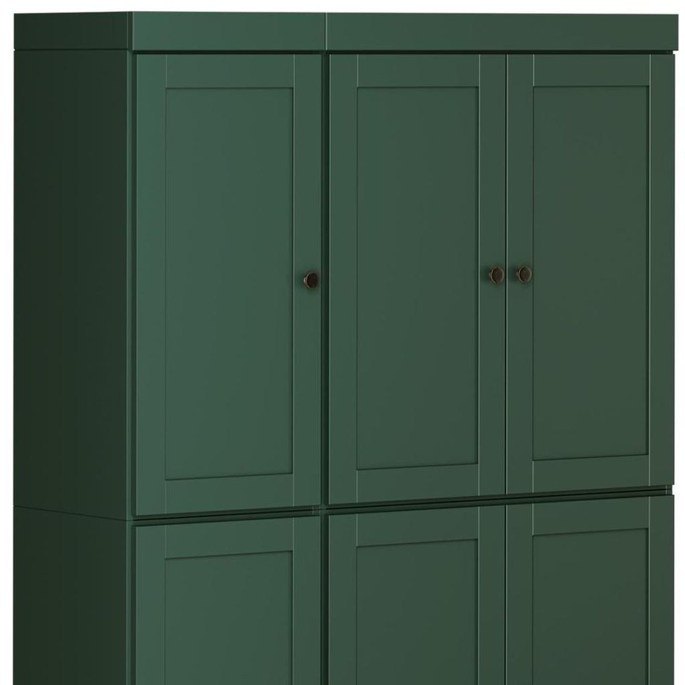 Green Solid Wood 8 Pantry or Storage Closet - 72-inch