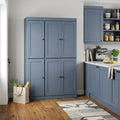 French Blue Solid Wood 8 Pantry or Storage Closet - 72-inch