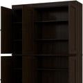 Espresso Solid Wood 8 Pantry or Storage Closet - 72-inch