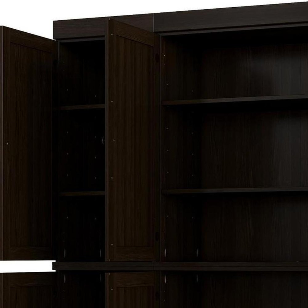 Espresso Solid Wood 8 Pantry or Storage Closet - 72-inch