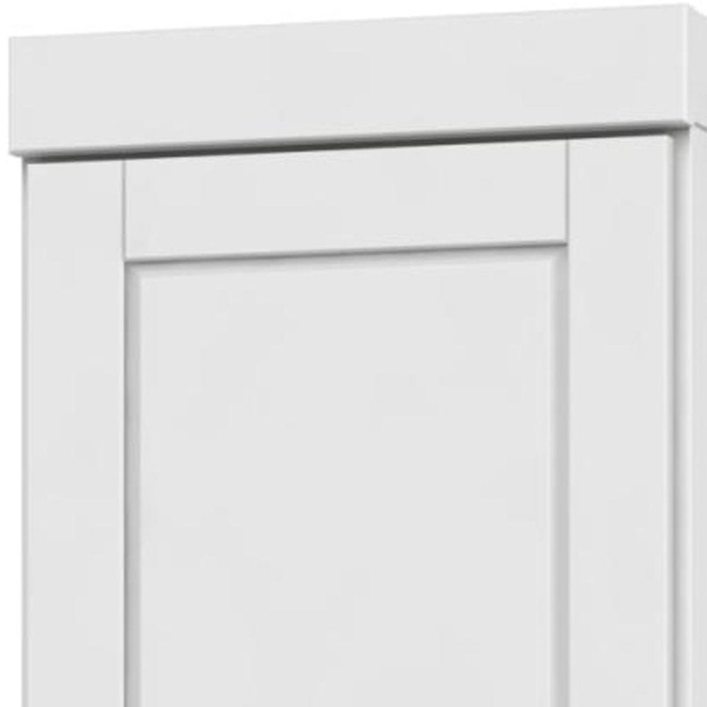 White Solid Wood Two Door Pantry or Storage Closet - 72-inch