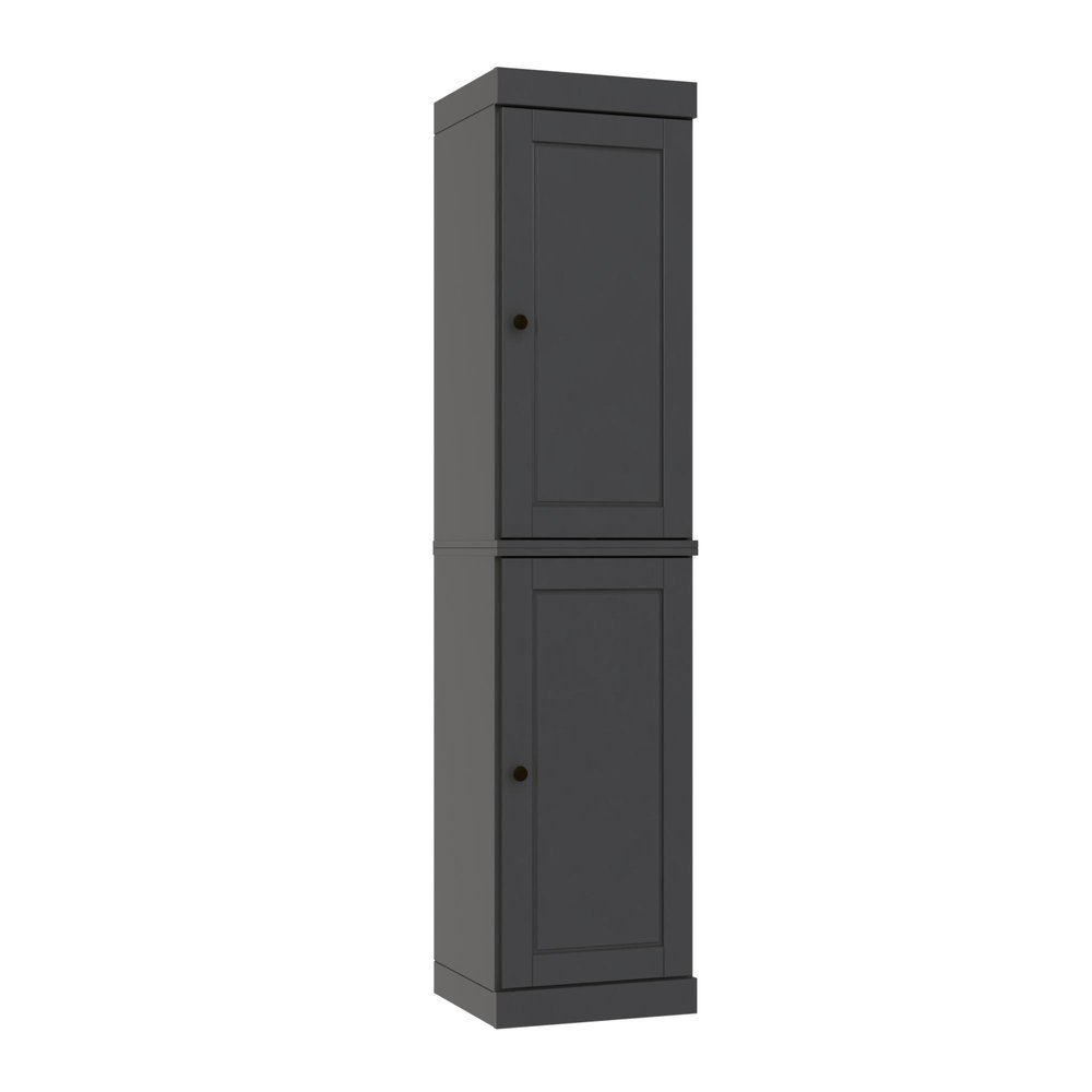 Gray Solid Wood Two Door Pantry or Storage Closet - 72-inch