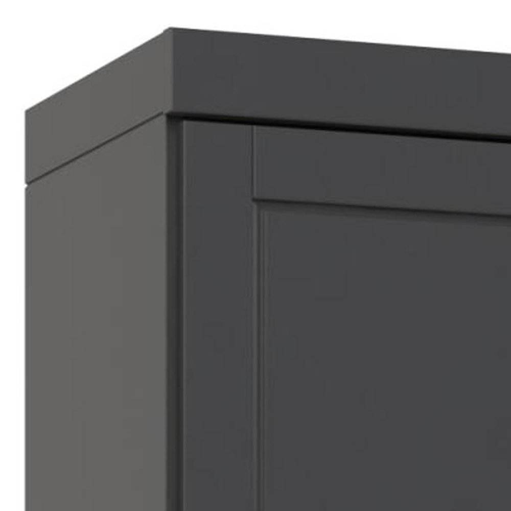 Gray Solid Wood Two Door Pantry or Storage Closet - 72-inch
