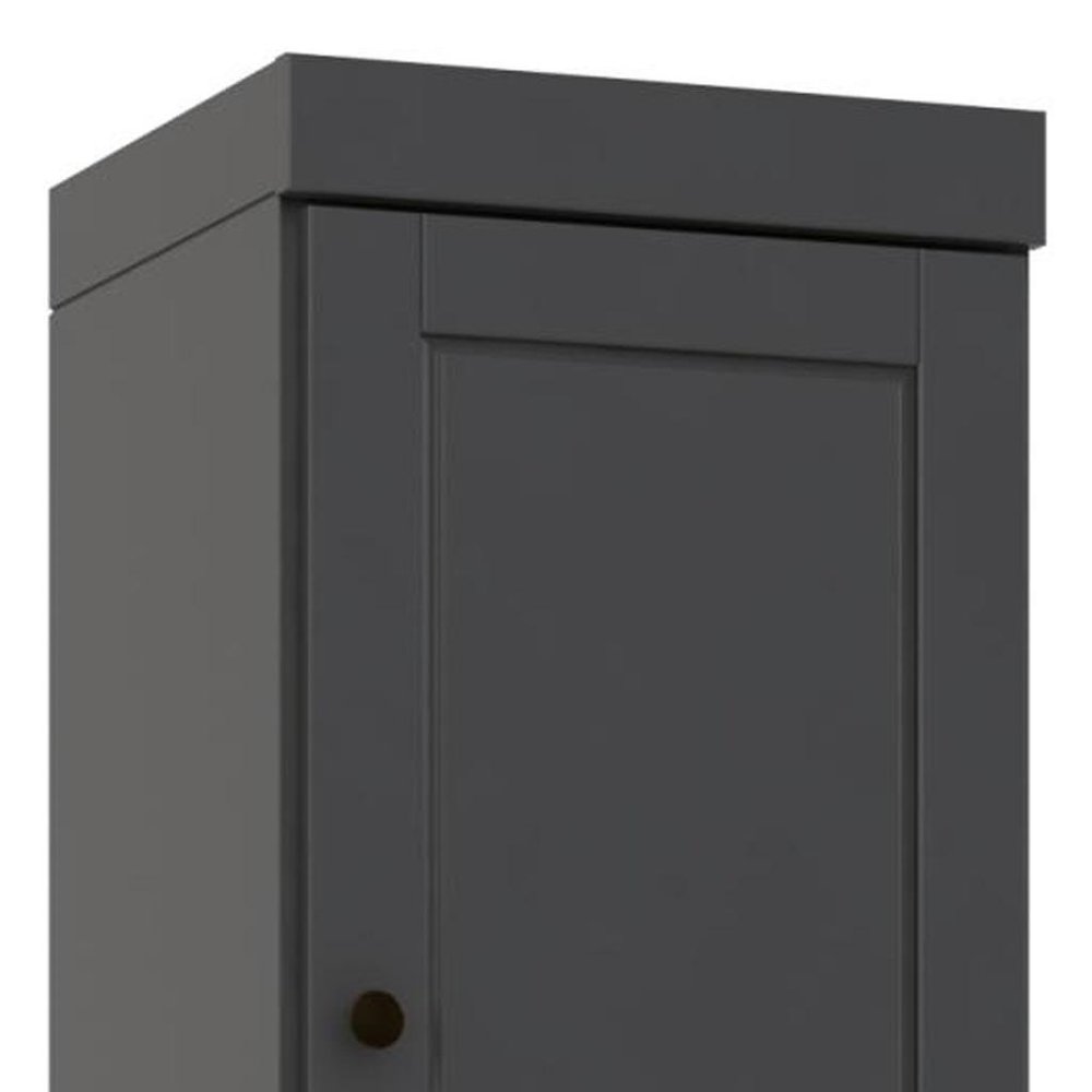 Gray Solid Wood Two Door Pantry or Storage Closet - 72-inch