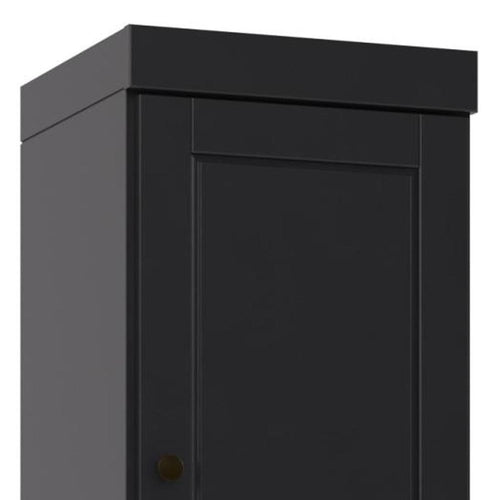 Black Solid Wood Two Door Pantry or Storage Closet - 72-inch