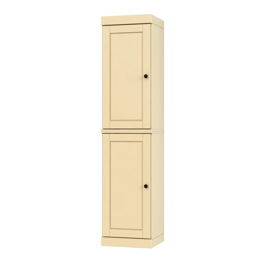 Yellow Solid Wood Two Door Pantry or Storage Closet - 72-inch