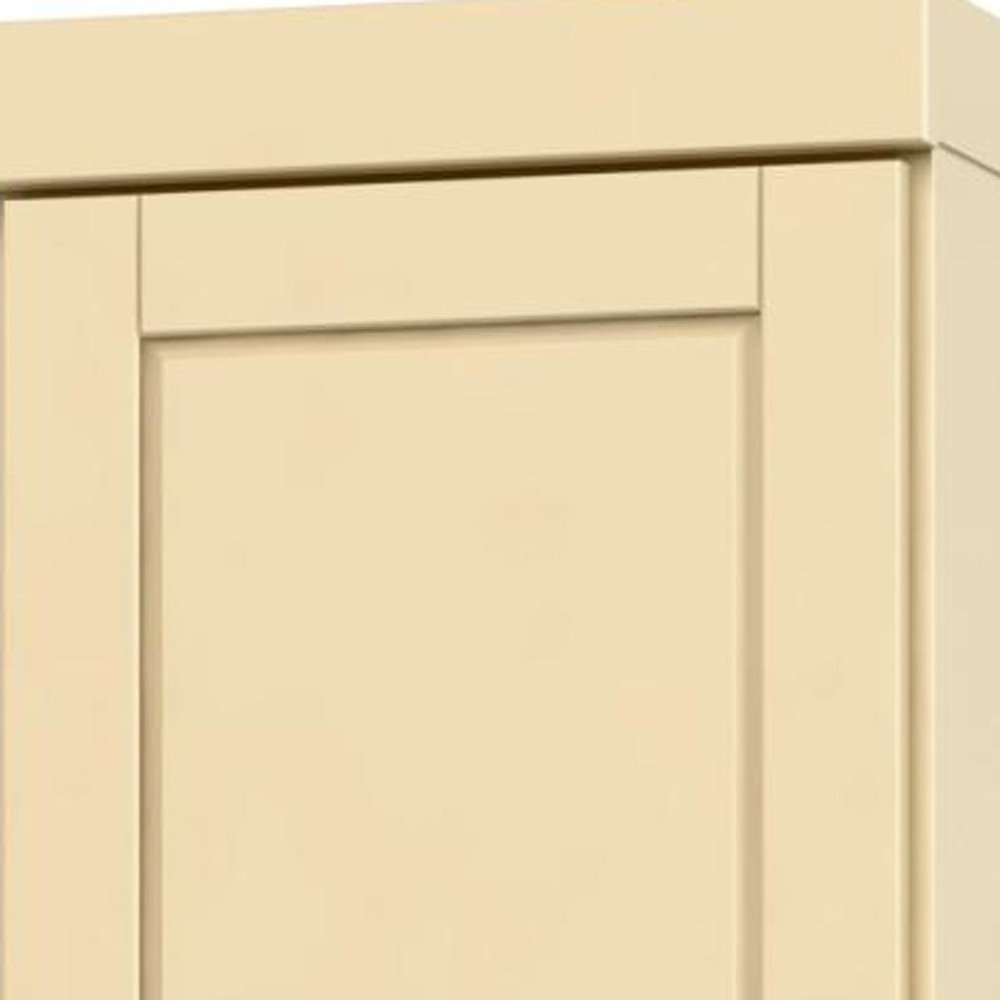 Yellow Solid Wood Two Door Pantry or Storage Closet - 72-inch