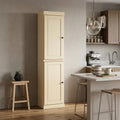 Yellow Solid Wood Two Door Pantry or Storage Closet - 72-inch